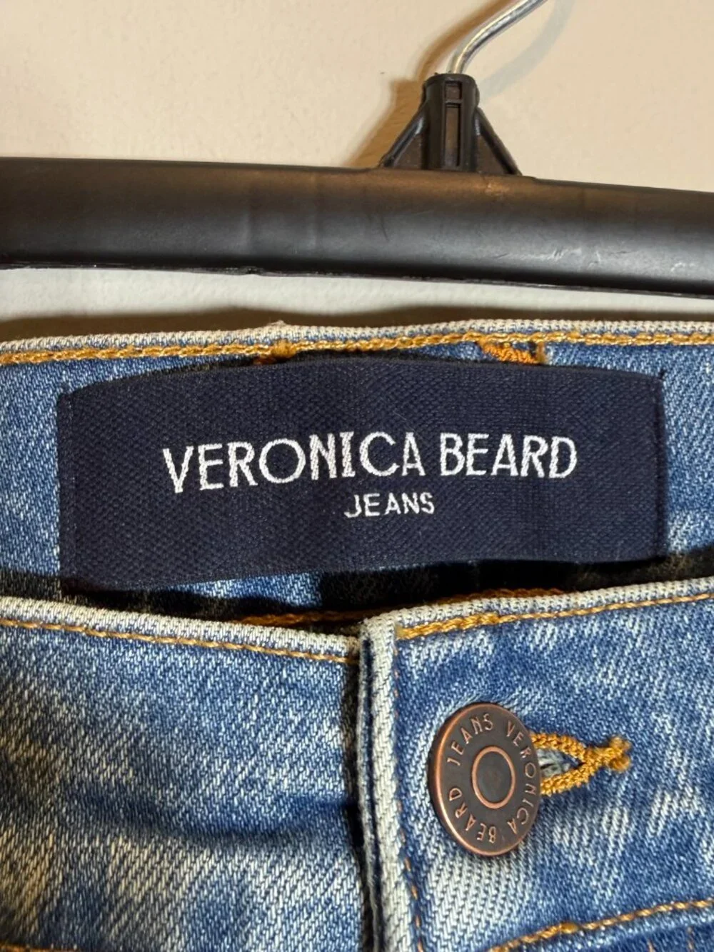 Veronica Beard Beverly Loafer High-Rise Skinny Flare Jeans Womens 32 Ripple Haze